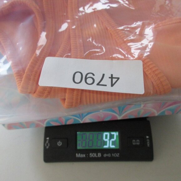 Lululemon Power Pivot Tank *Rib In Golden Apricot L M Crop Top Activewear 92 - Picture 8 of 8